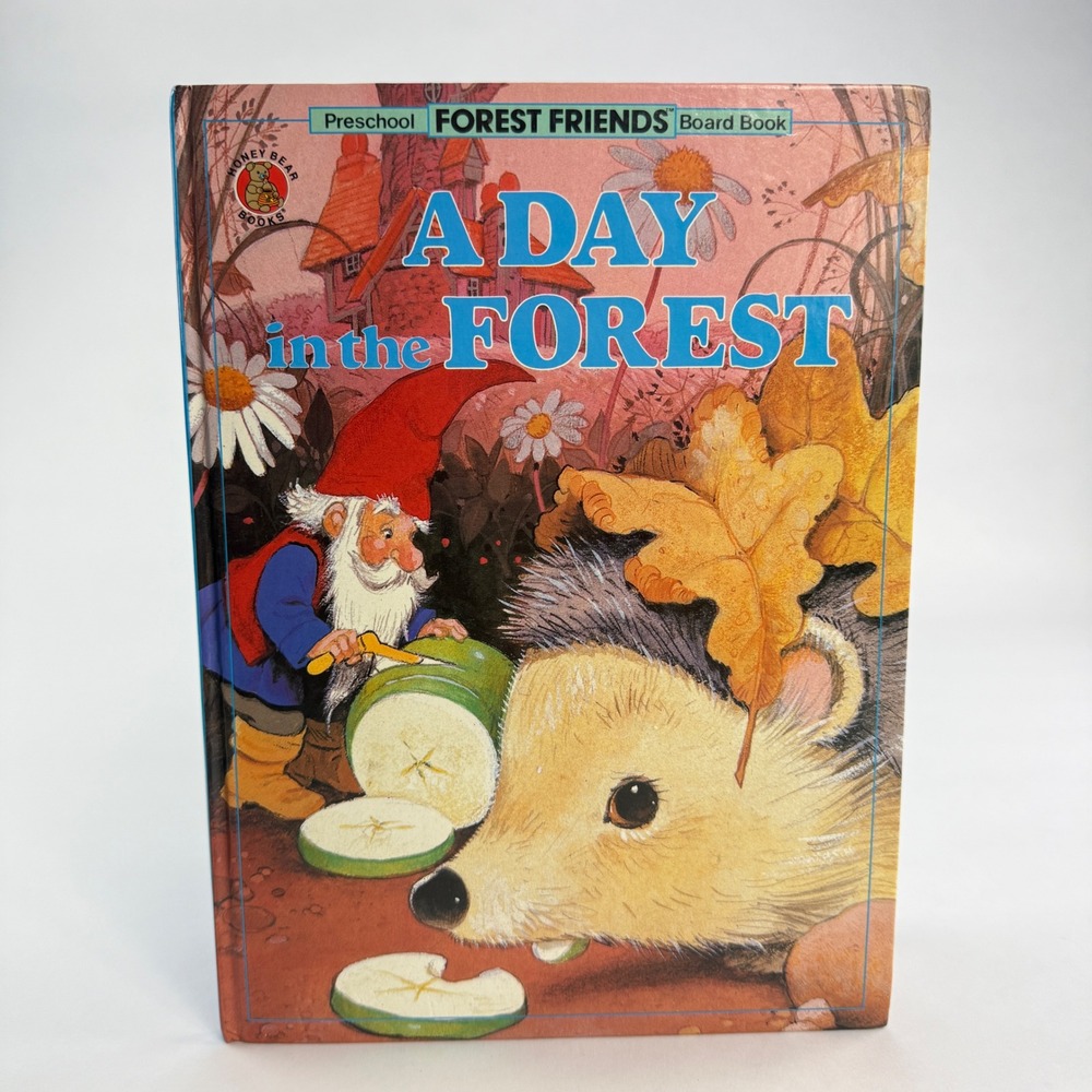 Vintage 1985 A Day in the Forest Board Book Tony Hutchings Forest Friends Gnome